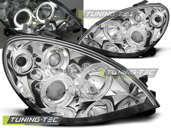 LED Angel Eyes Scheinwerfer für Citroen Xsara 00-04 chrom