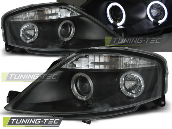 LED Angel Eyes Scheinwerfer für Citroen C3 02-09 schwarz