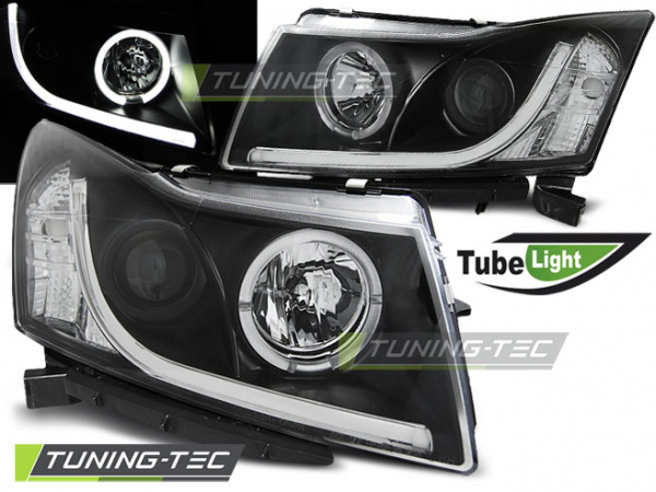 LED Tagfahrlicht Design Scheinwerfer für Chevrolet Cruze 09-12 schwarz LTI