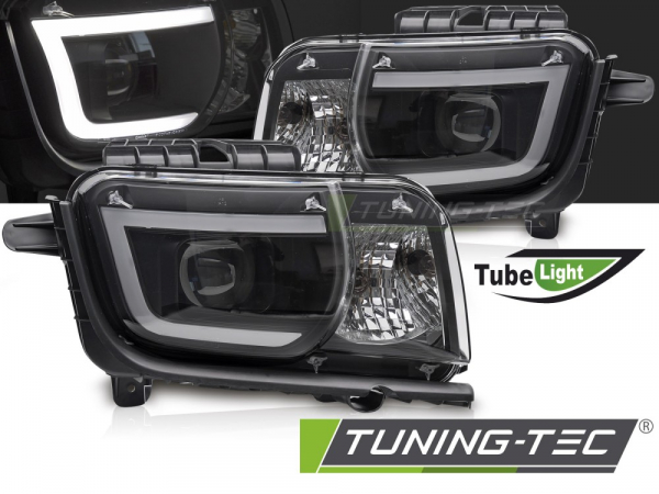 LED Tagfahrlicht Design Scheinwerfer Set für Chevrolet Camaro 09-13 schwarz