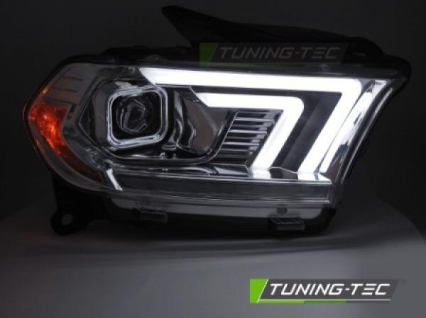 LED Tagfahrlicht Design Scheinwerfer Set für Dodge Durango 10-13 chrom mit dyn. Blinker