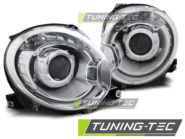 Upgrade Scheinwerfer für Fiat 500 07-15 chrom