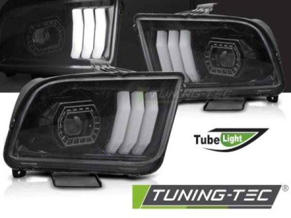 LED Tagfahrlicht Design Scheinwerfer für Ford Mustang IV 04-09 schwarz