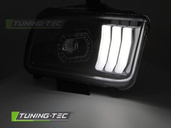LED Tagfahrlicht Design Scheinwerfer für Ford Mustang IV 04-09 schwarz