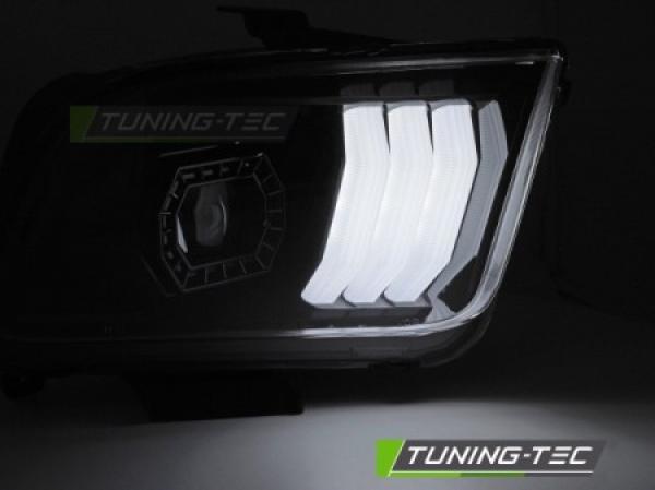 LED Tagfahrlicht Design Scheinwerfer für Ford Mustang IV 04-09 schwarz