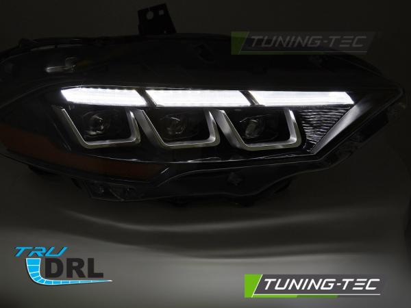 VOLL LED Tagfahrlicht Scheinwerfer Set für Ford Mustang 18-21 schwarz