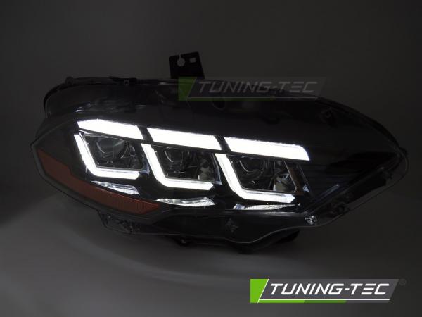 VOLL LED Upgrade Design Tagfahrlicht Scheinwerfer Set für Ford Mustang 18-22 schwarz mit dyn. Blinker & Willkommensfunktion