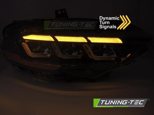 VOLL LED Upgrade Design Tagfahrlicht Scheinwerfer Set für Ford Mustang 18-22 schwarz mit dyn. Blinker & Willkommensfunktion