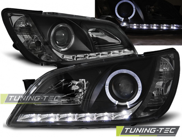 LED Tagfahrlicht Design Scheinwerfer für Lexus IS 01-05 schwarz