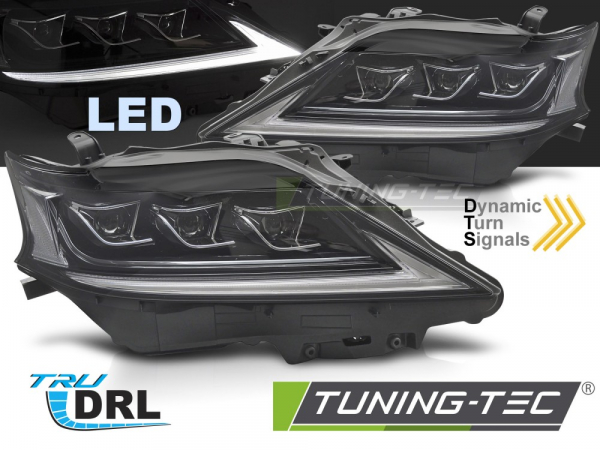 VOLL LED Tagfahrlicht Scheinwerfer Set für Lexus RX III 12-15 schwarz mit dyn. Blinker