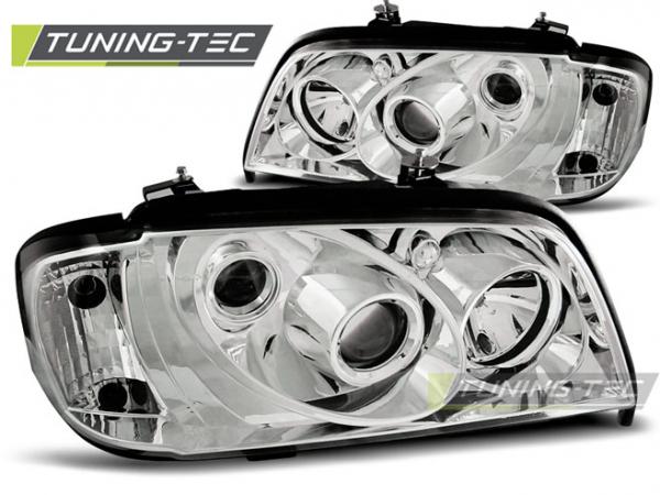 Upgrade Klarglas Scheinwerfer für Mercedes Benz C-Klasse W202 93-00 chrom