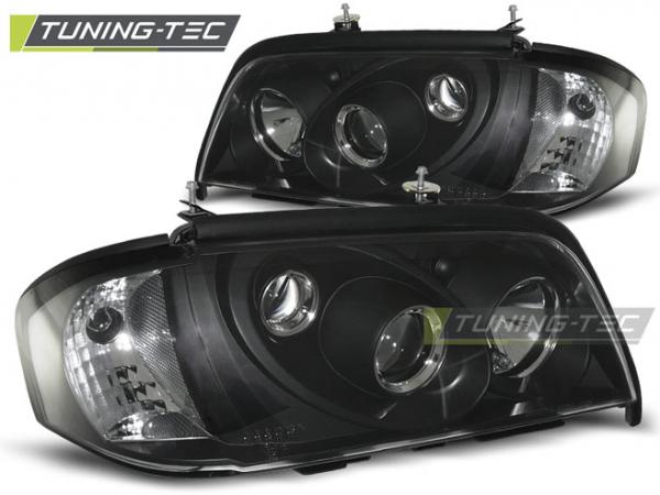Upgrade Klarglas Scheinwerfer für Mercedes Benz C-Klasse W202 93-00 schwarz