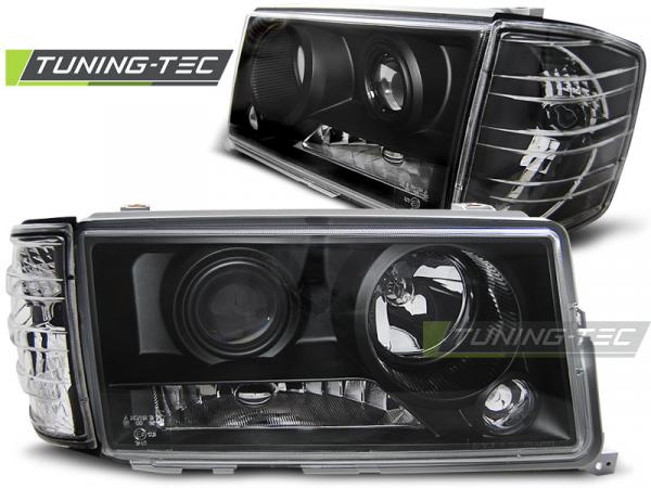 Upgrade Klarglas Scheinwerfer für Mercedes Benz 190 W201 82-93 schwarz