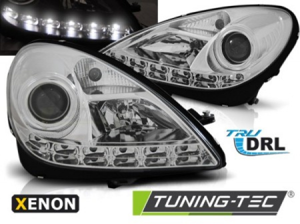 Xenon Upgrade Tagfahrlicht-Optik Scheinwerfer für Mercedes Benz SLK R171 04-11 chrom
