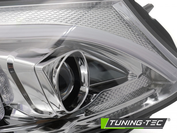 Upgrade LED Tagfahrlicht Scheinwerfer für Mercedes Benz C-Klasse W205 14-18 chrom mit dyn. Blinker