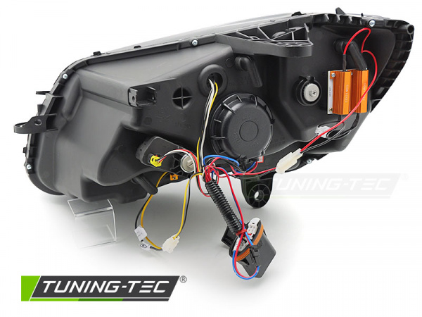 Upgrade LED Tagfahrlicht Scheinwerfer für Mercedes Benz C-Klasse W205 14-18 schwarz mit dyn. Blinker