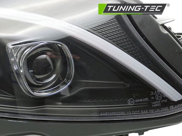 Upgrade LED Tagfahrlicht Scheinwerfer für Mercedes Benz C-Klasse W205 14-18 schwarz mit dyn. Blinker