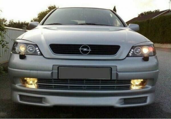 LED Angel Eyes Scheinwerfer für Opel Astra G 98-04 schwarz