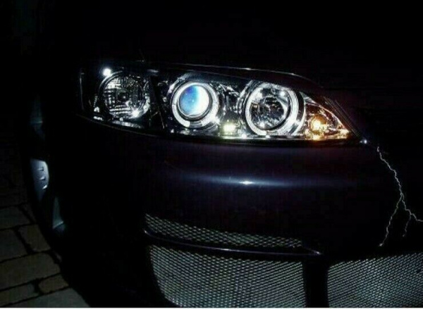 LED Angel Eyes Scheinwerfer für Opel Vectra B Facelift 99-02 chrom