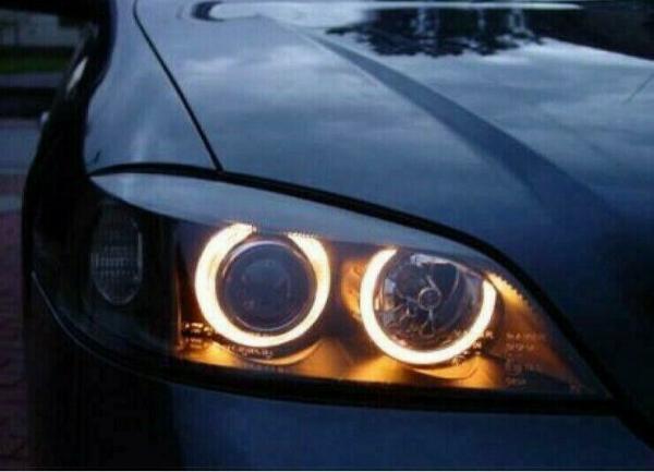 Upgrade Design Angel Eyes Scheinwerfer für Opel Astra G 98-04 schwarz