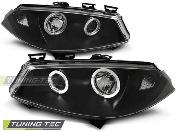 LED Angel Eyes Scheinwerfer für Renault Megane 2 02-05 schwarz