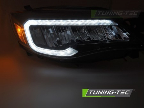 VOLL LED Tagfahrlicht Scheinwerfer Set für Subaru WRX 08-14 schwarz mit dyn. Blinker und Willkommensfunktion