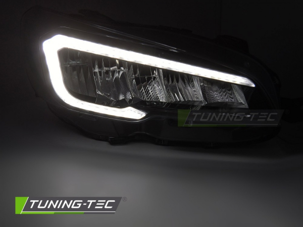 VOLL LED Tagfahrlicht Scheinwerfer Set für Subaru WRX 14-22 schwarz mit dyn. Blinker und Willkommensfunktion