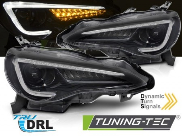 Upgrade Design LED Tagfahrlicht Scheinwerfer Set für Toyota GT86 12-21 schwarz mit dyn. Blinker