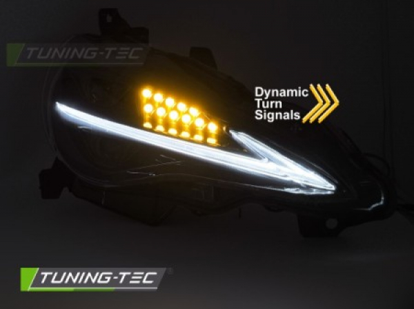 VOLL LED Tagfahrlicht Scheinwerfer Set für Toyota GT86 12-21 schwarz mit dyn. Blinker und Willkommensfunktion