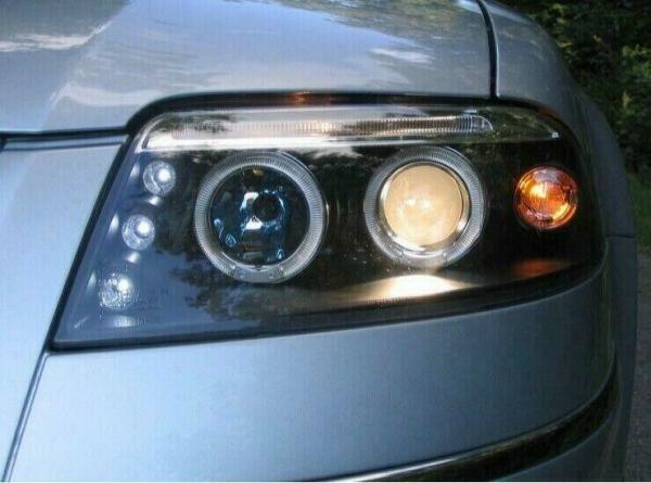 LED Angel Eyes Scheinwerfer für VW Passat 3BG 00-05 schwarz
