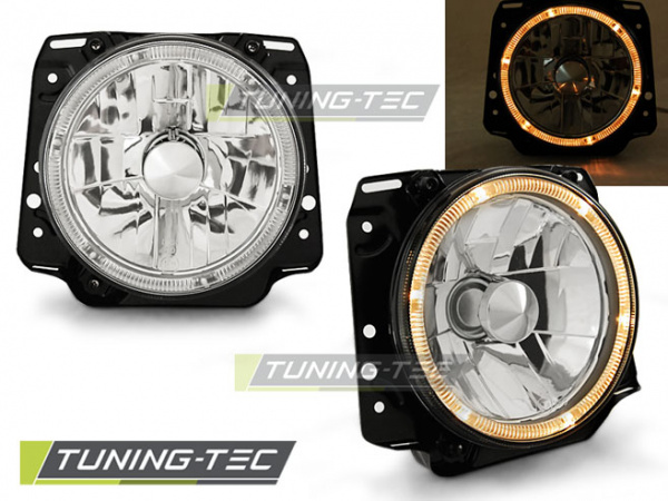 Upgrade Design Angel Eyes Scheinwerfer für VW Golf II (2) 83-91 chrom