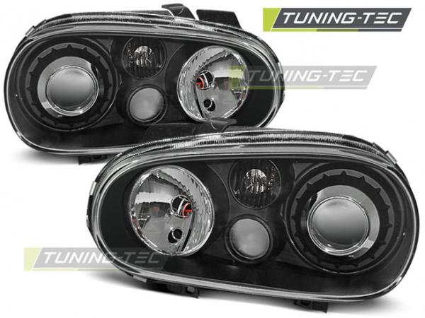 Upgrade R32 Design Klarglas Scheinwerfer für VW Golf 4 97-03 schwarz