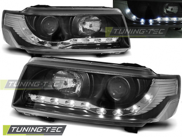 LED Tagfahrlicht Design Scheinwerfer für VW Passat 35i Facelift (B4) 93-97 schwarz