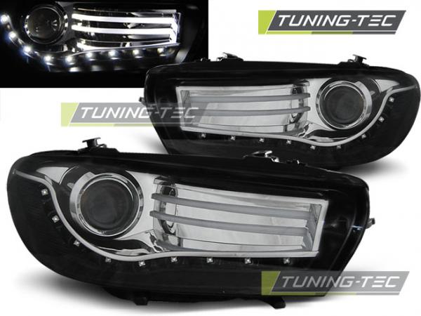 LED Tagfahrlicht Design Scheinwerfer für VW Scirocco 3 08-14 schwarz