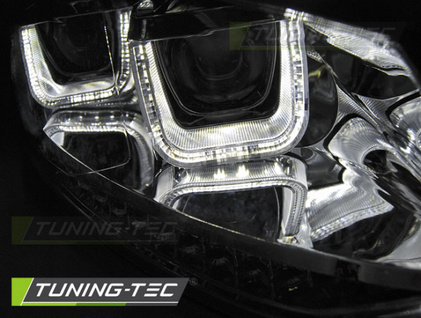 LED Tagfahrlicht Scheinwerfer für VW Polo 6R 09-14 chrom mit dynamischem LED Blinker