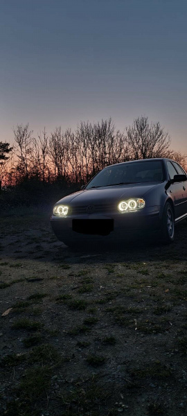 CCFL Angel Eyes Scheinwerfer für VW Golf 4 97-03 schwarz