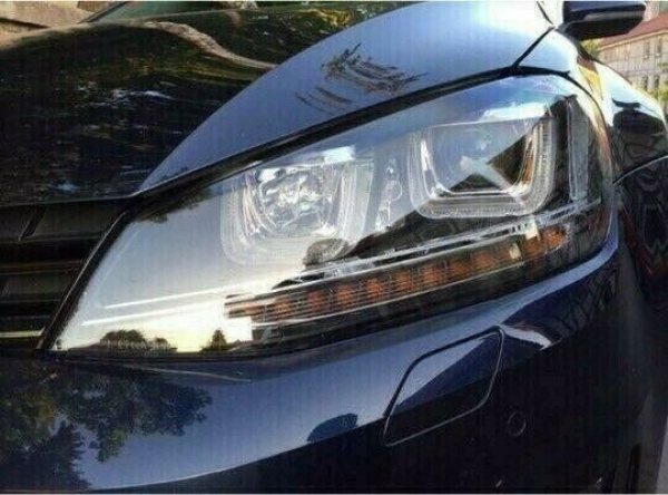 LED Tagfahrlicht Scheinwerfer für VW Golf 7 12-17 chrom / chrom mit dynamischem LED Blinker