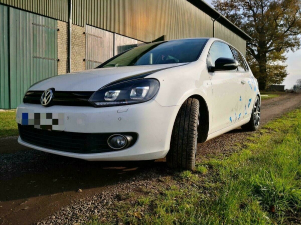 LED Tagfahrlicht Upgrade Scheinwerfer für VW Golf 6 08-12 schwarz