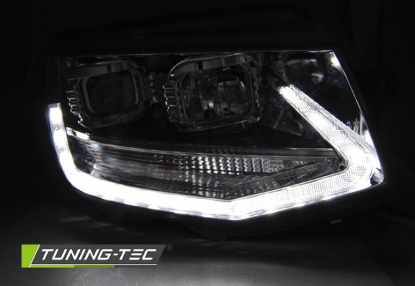 LED Tagfahrlicht Scheinwerfer für VW T6 15-19 chrom