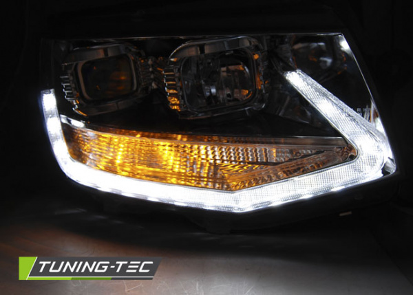 LED Tagfahrlicht Scheinwerfer für VW T6 15-19 chrom