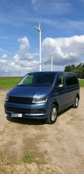 LED Tagfahrlicht Scheinwerfer für VW T6 15-19 schwarz mit LED Blinker