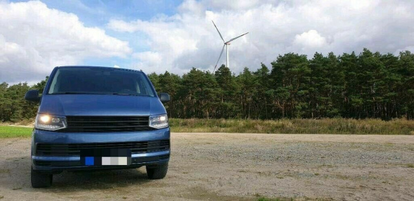 LED Tagfahrlicht Scheinwerfer für VW T6 15-19 schwarz mit LED Blinker