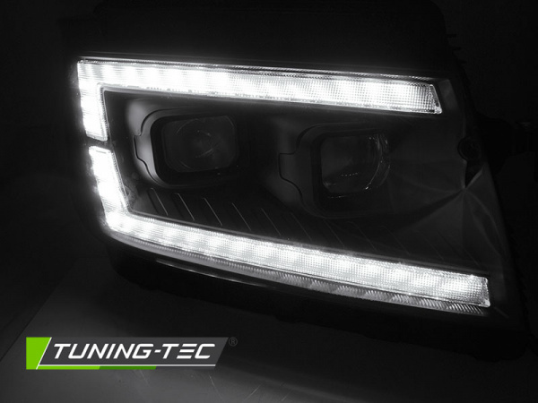 VOLL LED Tagfahrlicht Scheinwerfer für VW Crafter II / MAN TGE 2017+ / schwarz dynamisch