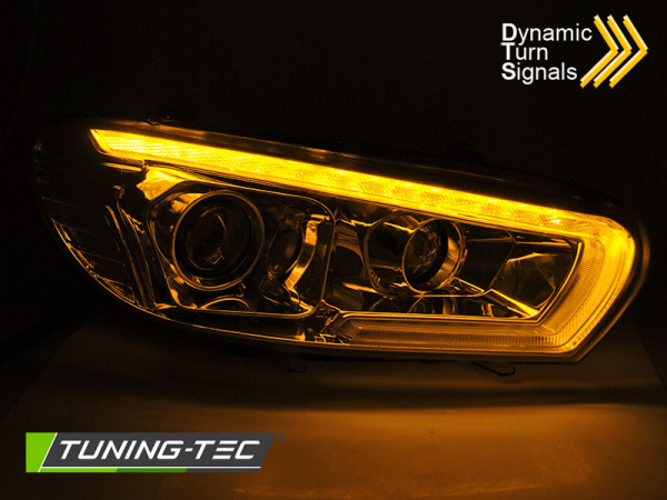 LED Tagfahrlicht Scheinwerfer für VW Scirocco III 08-14 chrom dynamisch