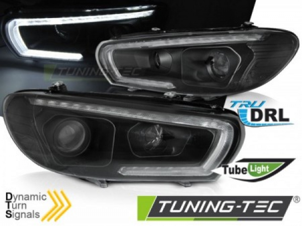 LED Tagfahrlicht Scheinwerfer für VW Scirocco III 08-14 Schwarz dynamisch