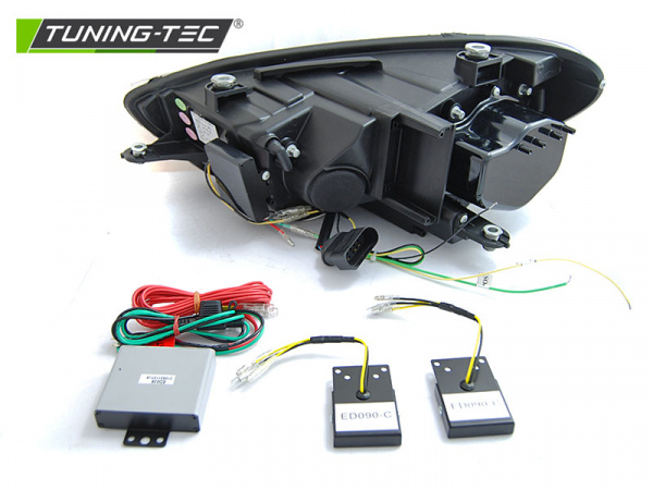 LED Tagfahrlicht Scheinwerfer für VW Scirocco III 08-14 Schwarz dynamisch