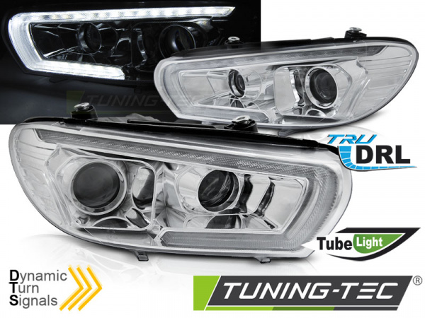 LED Tagfahrlicht Scheinwerfer VW Scirocco III 14-17 Chrom dynamisch