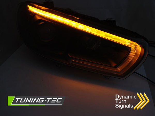LED Tagfahrlicht Scheinwerfer für VW Scirocco III 14-17 schwarz dynamisch