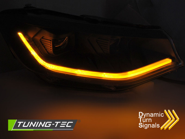 VOLL LED Tagfahrlicht Scheinwerfer Set für VW Caddy V/5 (SB) 20+ schwarz mit dyn. Blinker