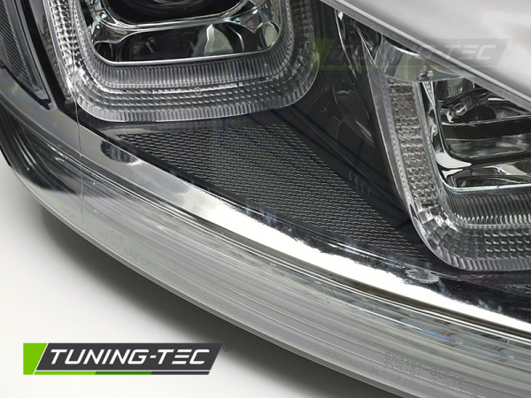Upgrade Design Tagfahrlicht Scheinwerfer Set für VW Golf 7 (VII) 12-17 schwarz/chrom mit dynamischem LED Blinker